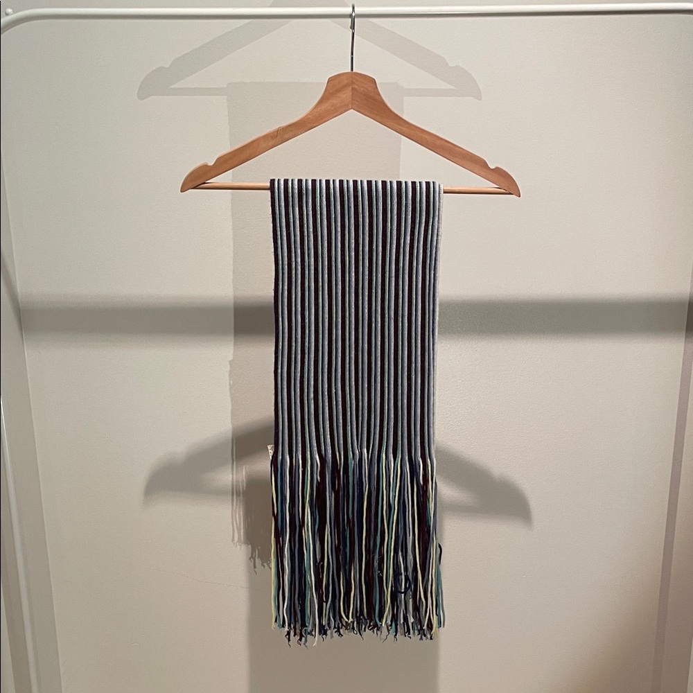 Striped Fringe Scarf